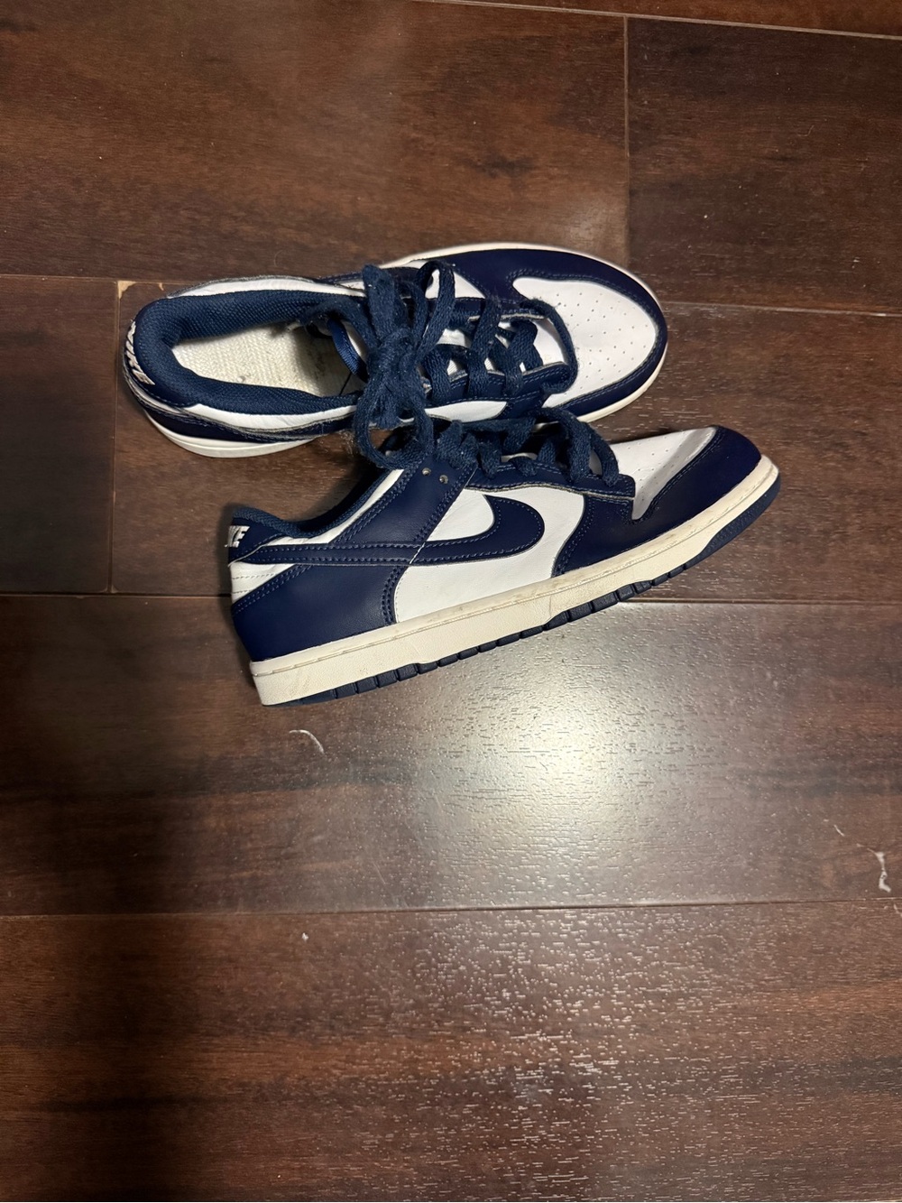 Nike Kids Navy and White Low-Top Sneakers